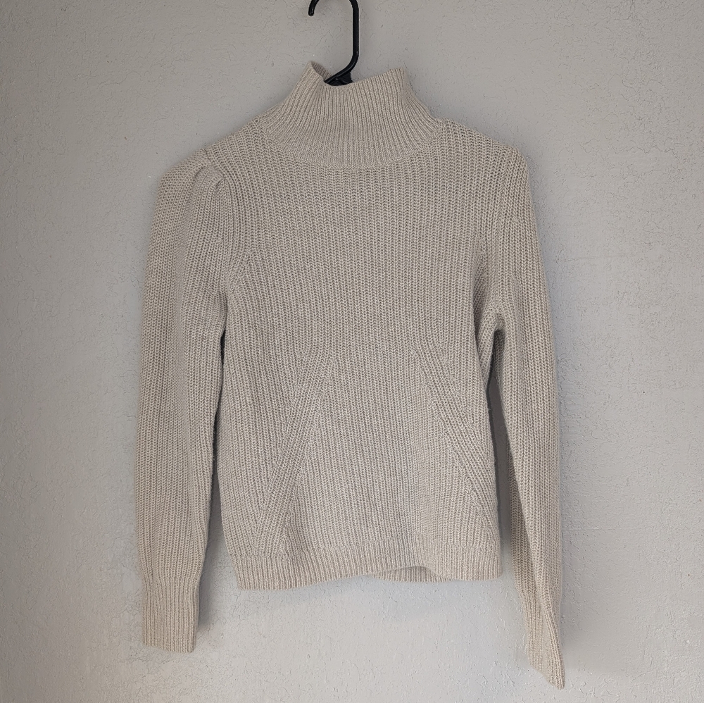 Women's Cream Turtleneck Whistles Alpaca Wool Sweater Oatmeal Size 2 Small